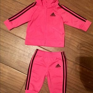 Pink Adidas track suit